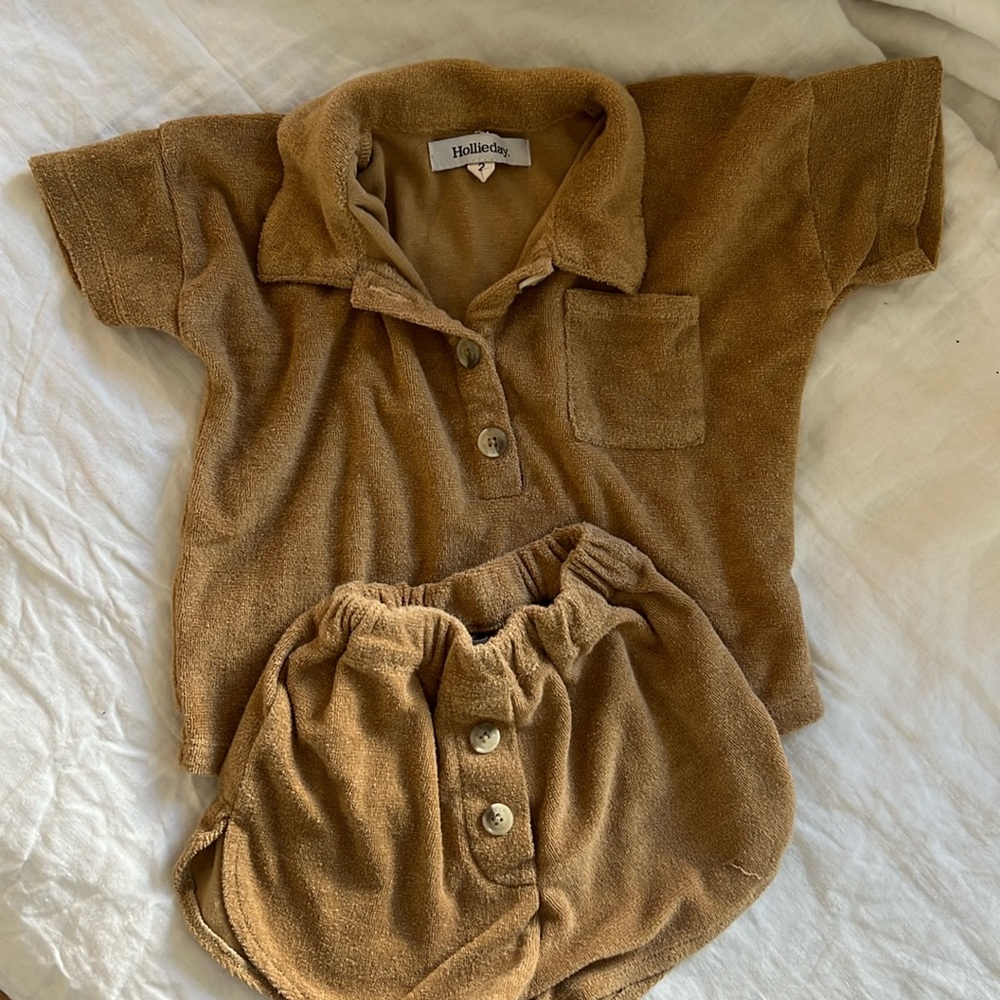 Australian Kids Label Hollieday Terry Two Piece Set Size 2T